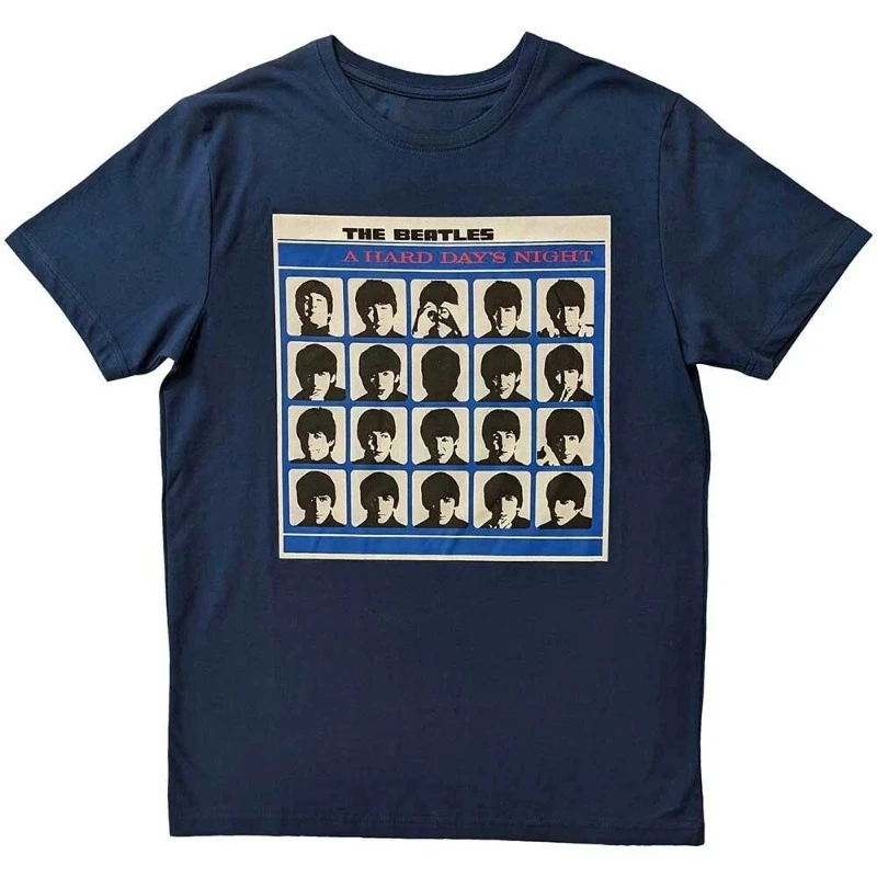 The Beatles Unisex-T-Shirt: *A Hard Day's Night* Albumcover, reine Baumwolle, locker sitzendes, lässiges Streetwear-Shirt, grafische T-Shirts – Detail 3
