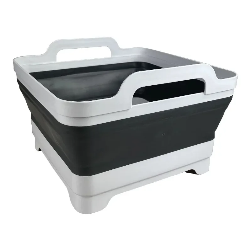 

10-Quart HOT Collapsible Sink 12.1 in L x 12.1 in W x 2.75 in H (7.87 in Expanded),Free shippment