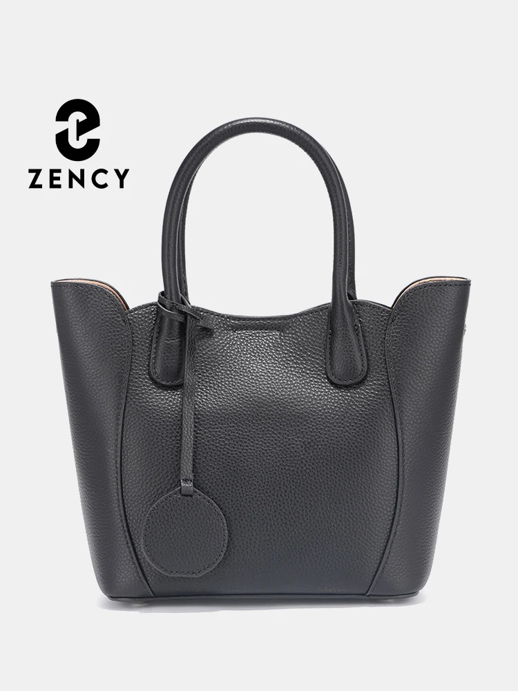 

Zency Women's Shoulder Bag Genuine Leather Bag Top Handle Simple Fashion Crossbody Cowhide Bags Satchel Large Capacity