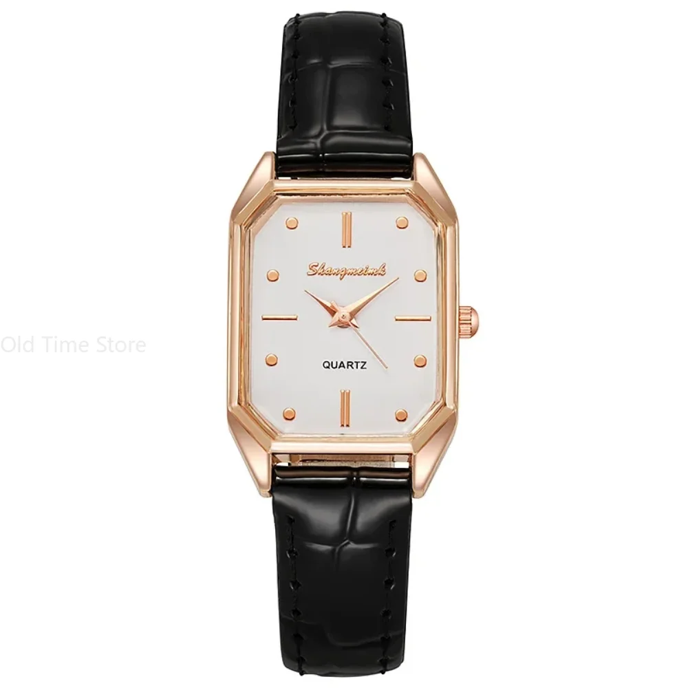 Ladies Quartz Watch Bracelet Green Dial Simple Rose Gold Dial Mesh Luxury Women Watches Brand Women Watches Fashion Square