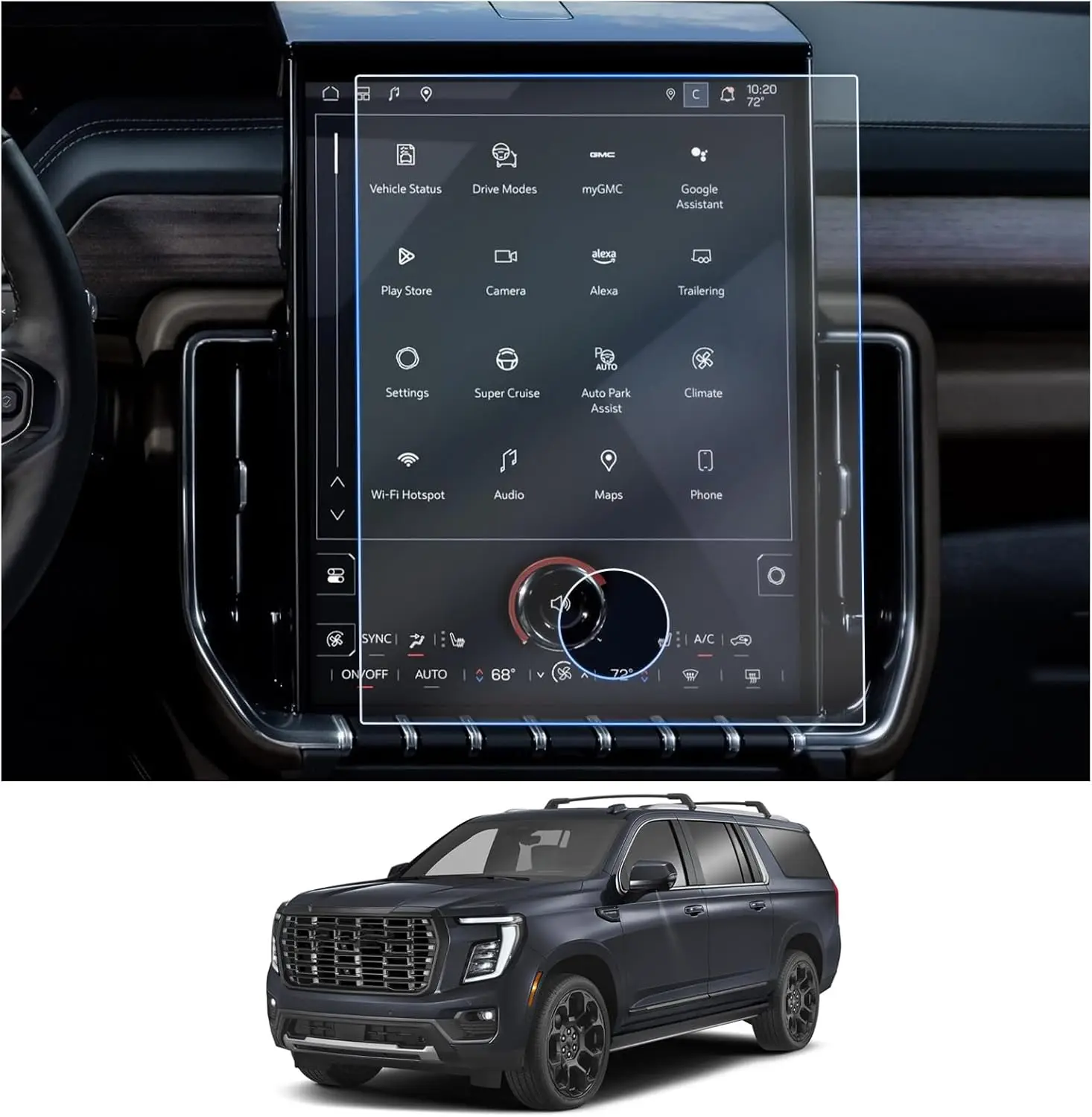 

For 2025 GMC Yukon 16.8-inch CAR LCD gps Navigation Tempered glass Screen film protector