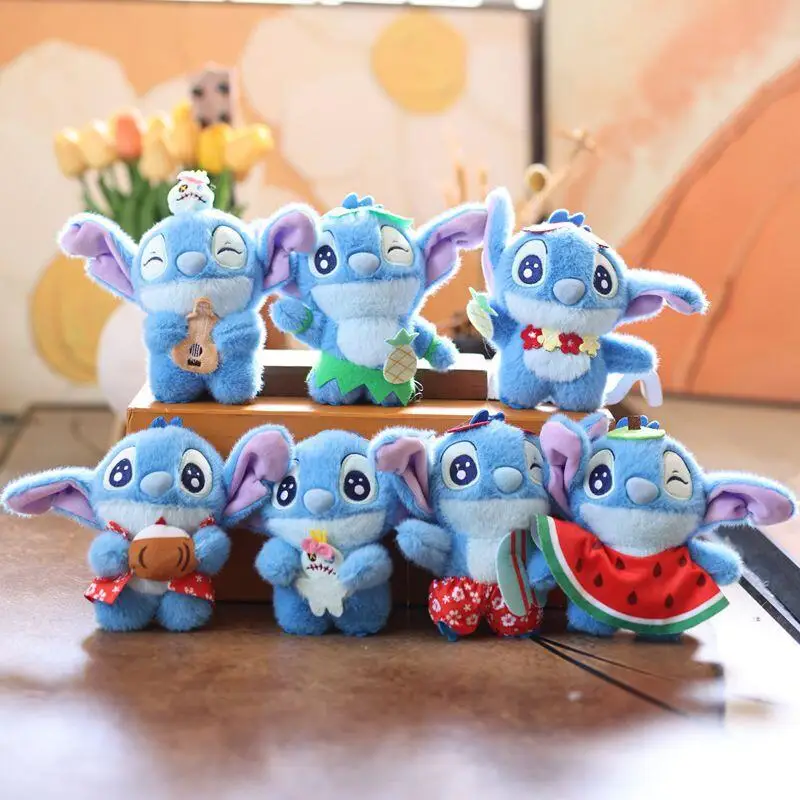 ディズニー ステッチ クリエイティビティ ギター スター ミニ 漫画 ぬいぐるみ キーホルダー バックパック 吊り下げロープ デコレーション クリスマス カップル 誕生日プレゼント