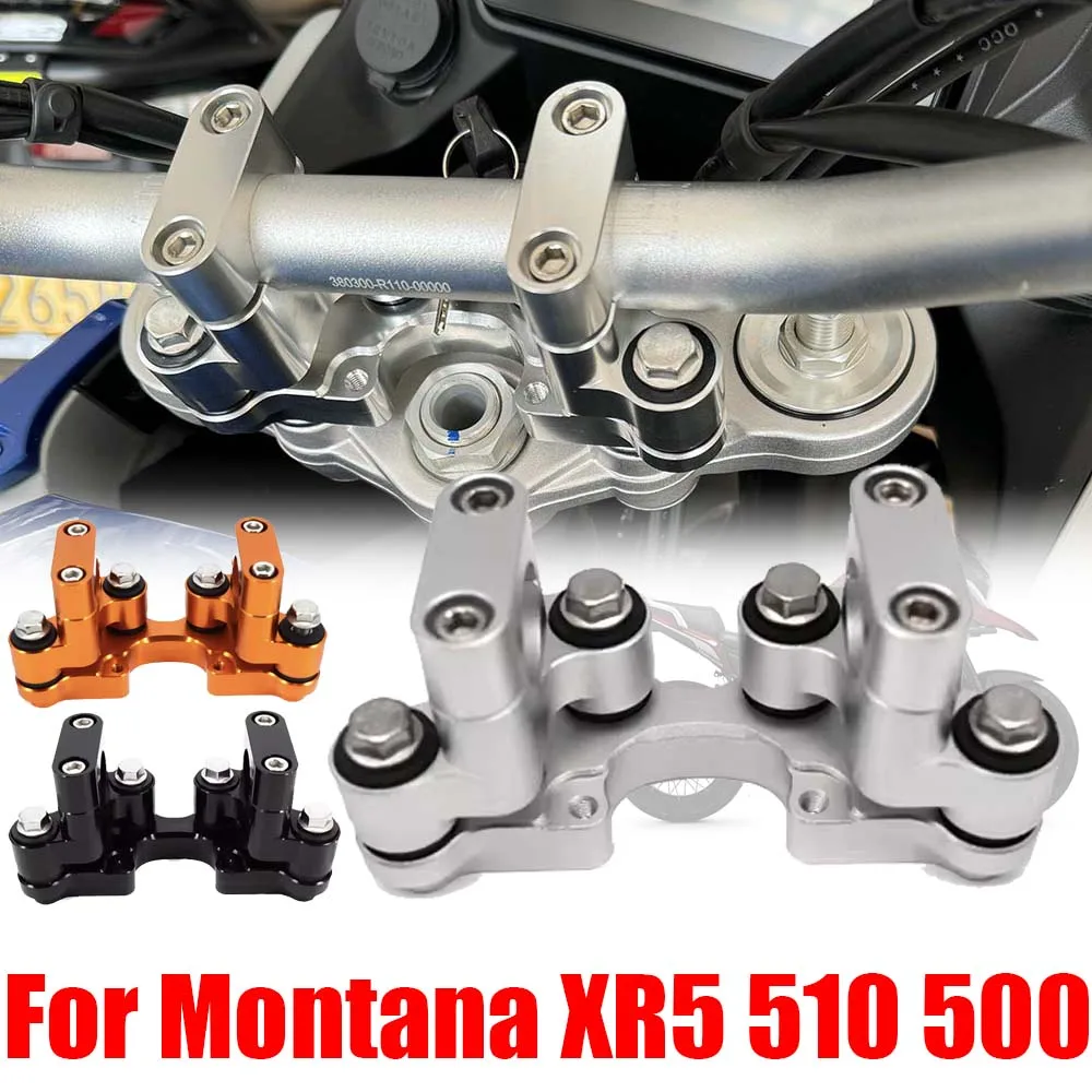 

For Macbor Montana XR5 XR 5 500 510 XR510 Accessories Handlebar Riser Clamp Mount Base Heightening Handle Bar Damping Stabilizer