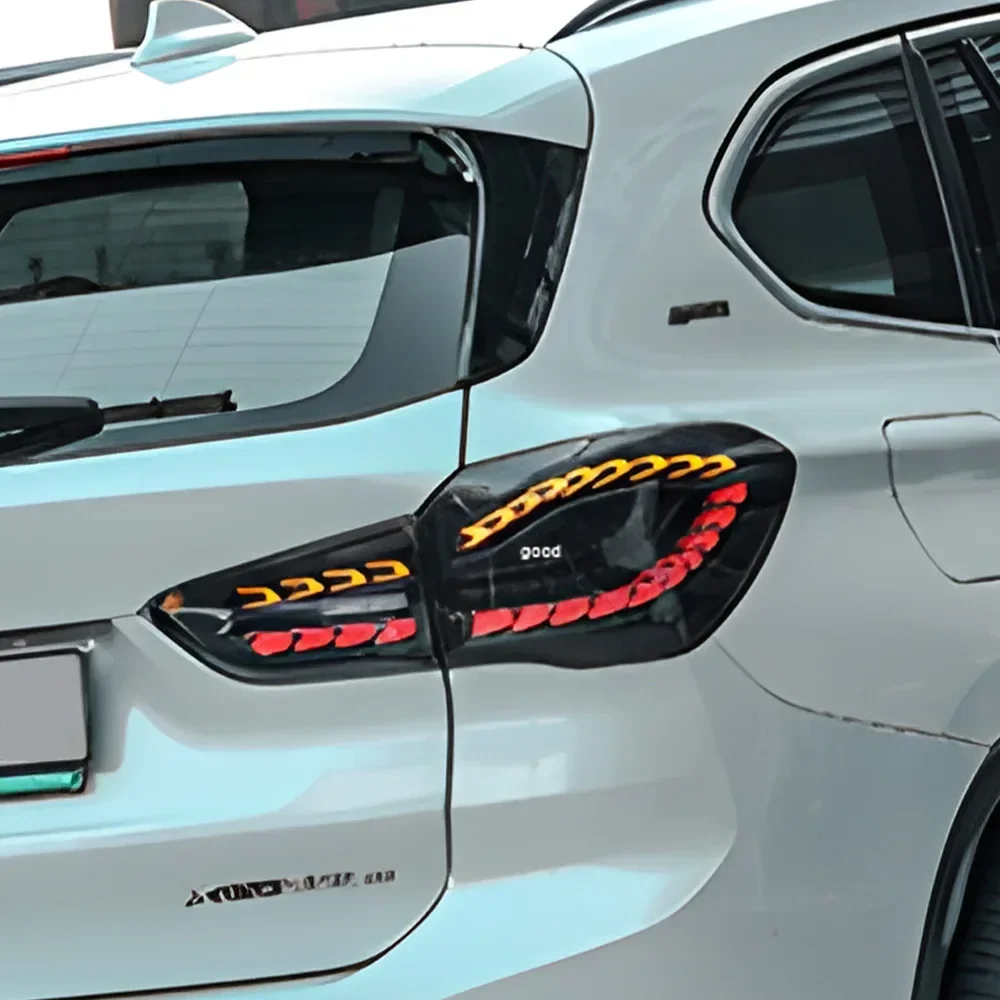 

Светодиодные автоматические задние фонари в сборе, задние фонари для BMW X1 2016-2021 F48 F49, обновленный динамический задний фонарь с чешуей дракона, аксессуары для инструментов
