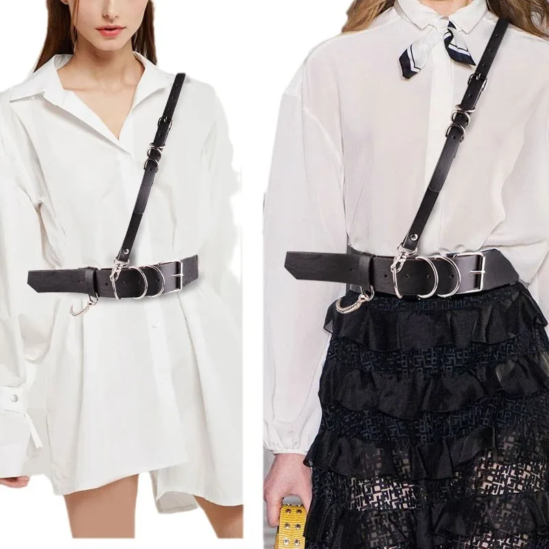 

Punk Style Adjustable Chain Tassel Corset Belt - Women's Waist Chain for Skirt, Hip Hop Body Chain, Gothic Club Stage Accessory