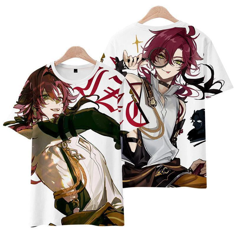 Genshin Impact Shikanoin Heizou 3d Kimono camisa Cosplay Anime juego hombres mujeres siete puntos manga Tops Casual Streetwear Plus Size