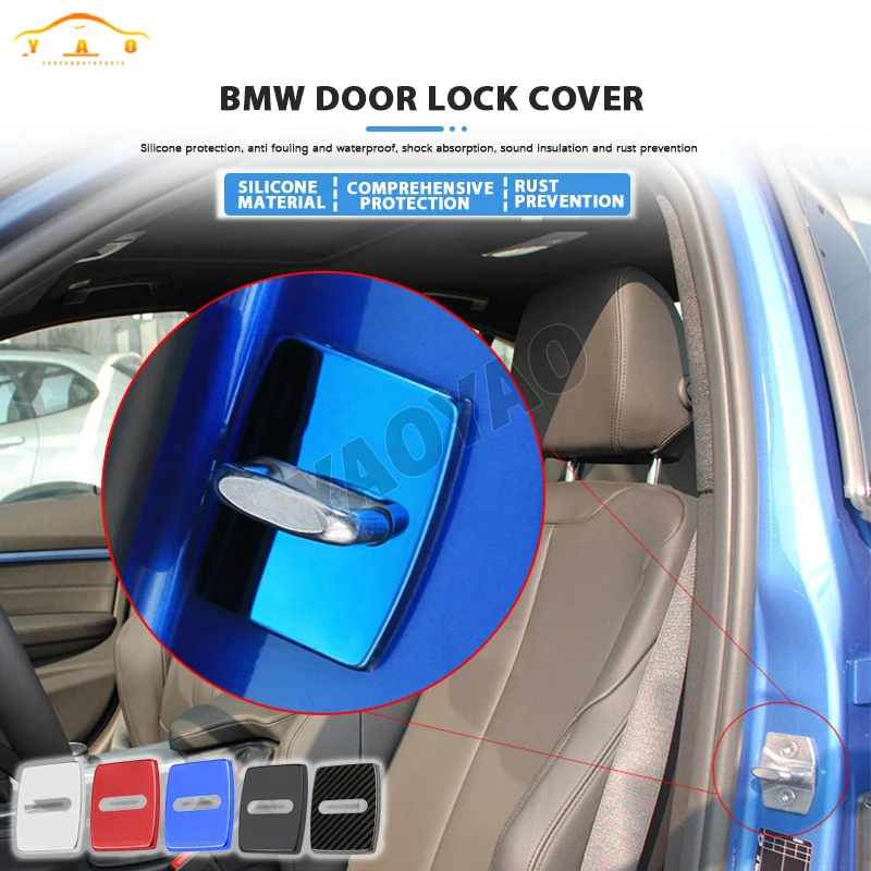 Car Door Lock Protection Cover Anti rust Stainless Steel For X1 X3 X4 M M3 M4 M6 X5M X6M 118i Auto Styling Accessories