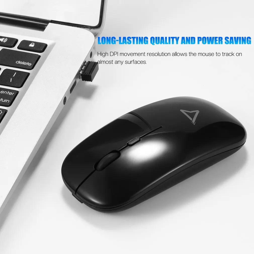Wireless Mouse For Laptop PC 2.4Ghz USB Rechargeable Mouses Wireless Computer Silent Mice For Laptop PC Notebook Wireless Mouse