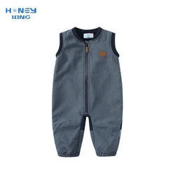 HONEYKING Baby Softshell Rompers Onepiece Overalls Newborn Sleeveless Solid Fleece Jumpsuit Boys Clothes Kids Playsuit Jumpsuit