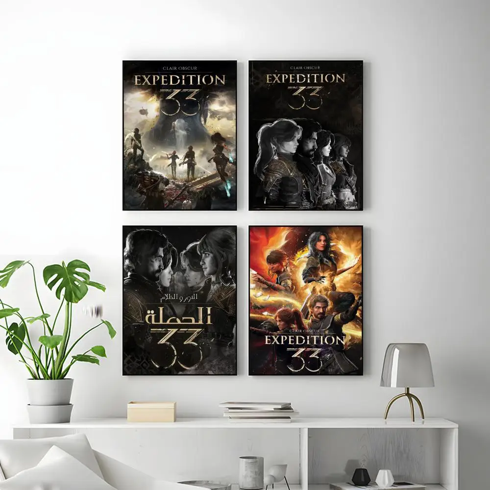 Game C-Clair Obscur E-Expedition 33 Poster HD Versatile Waterproof Wall Decor Self Adhesive Perfect for Any Room & Ideal Gift