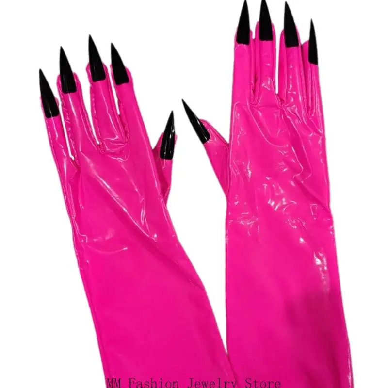 D0UB 2 uds actuaciones en escenario mitones góticos guante místico fiesta mitones aterradores para damas y espectáculos