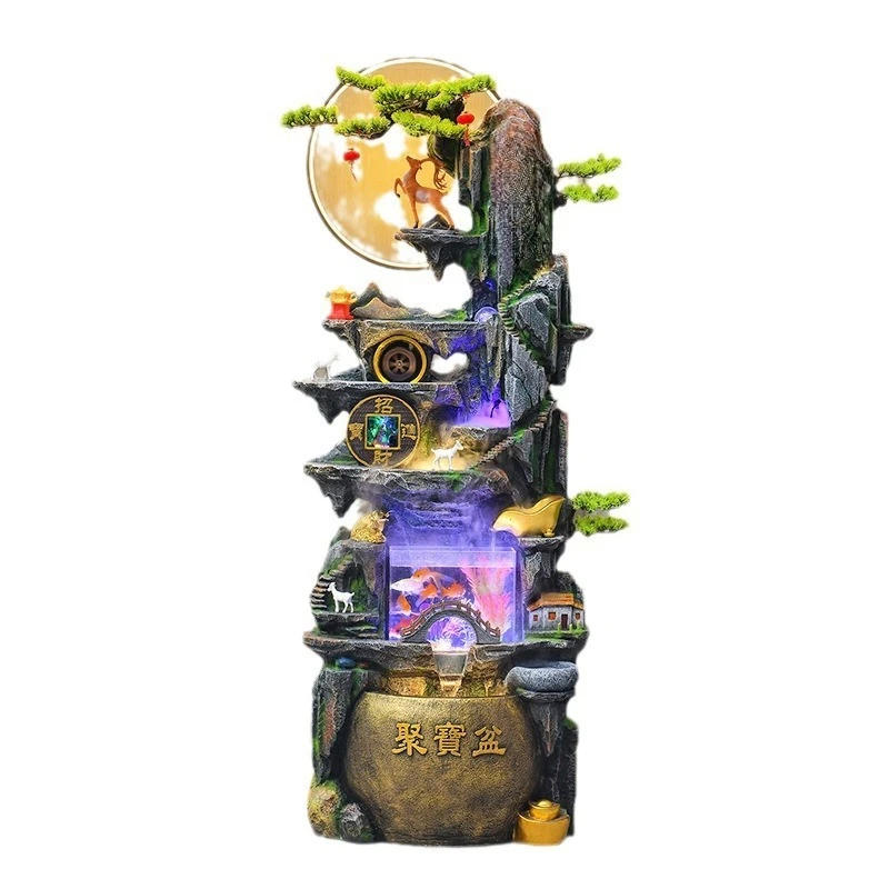 

Flowing water ornament circulating water fish tank rockery fountain feng shui wheel entrance landing opening living room