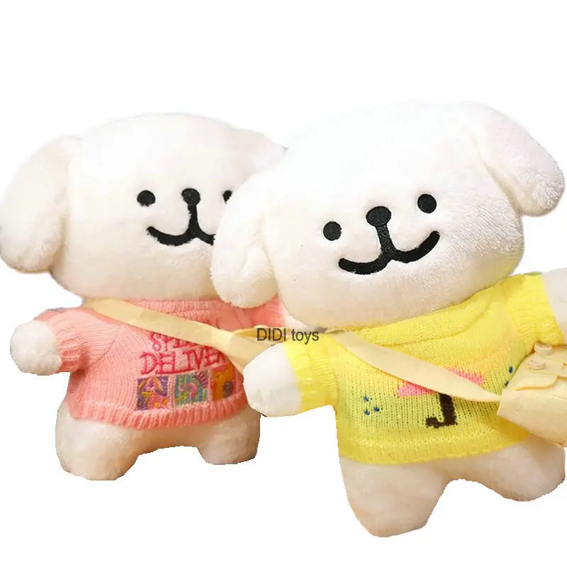 Various Cloth Korea Maltese Dog Plush Toy Stuffed Animals Sweather Dress White Dogs Puppy Plushie for Kids Birthday Gift for Boy