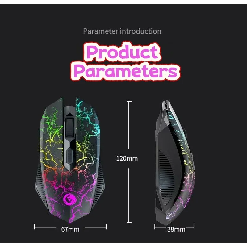 Cool RGB Backlit USB Wired Mouse, Crisp Click Sound, Ideal for Office & Gaming