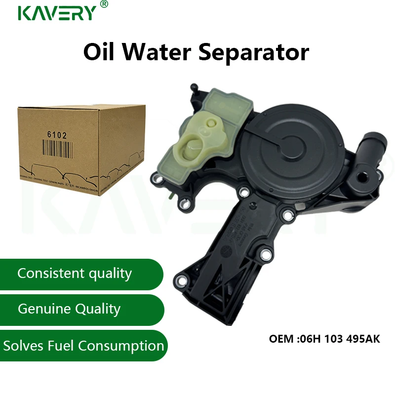 For 1pc 06H103495AK OEM Genuine Oil Separator PCV Valve Assembly 06H103495AE 06H103495J Tiguan Beetle CC Eos Golf Jetta Passat