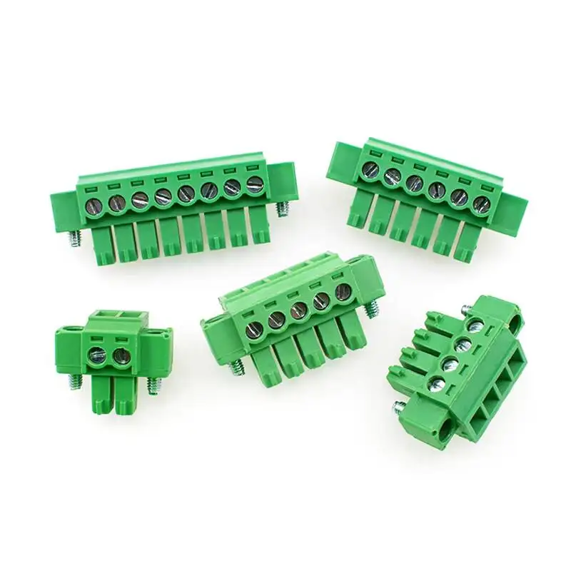 2~5 Stück 3,81 mm grüner Klemmenblock 2EDG mit festen Schrauben, Steckdose 15EDGKM-3.81 Ohren – Detail 1