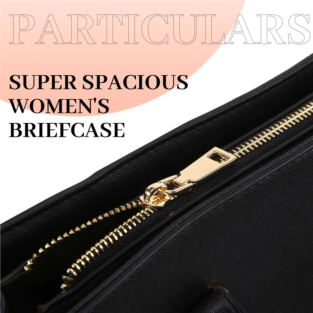 【Hot-Selling!】Laptop Bag Women 15.6-Inch Computer Work Handbag Leather Handbag Business Office Bag