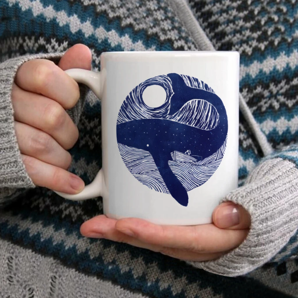 

MeanWhaleCoffee Mug Tea Cup 11oz Coffee Cup Funny Birthday Ceramic Mug Personalized Cup
