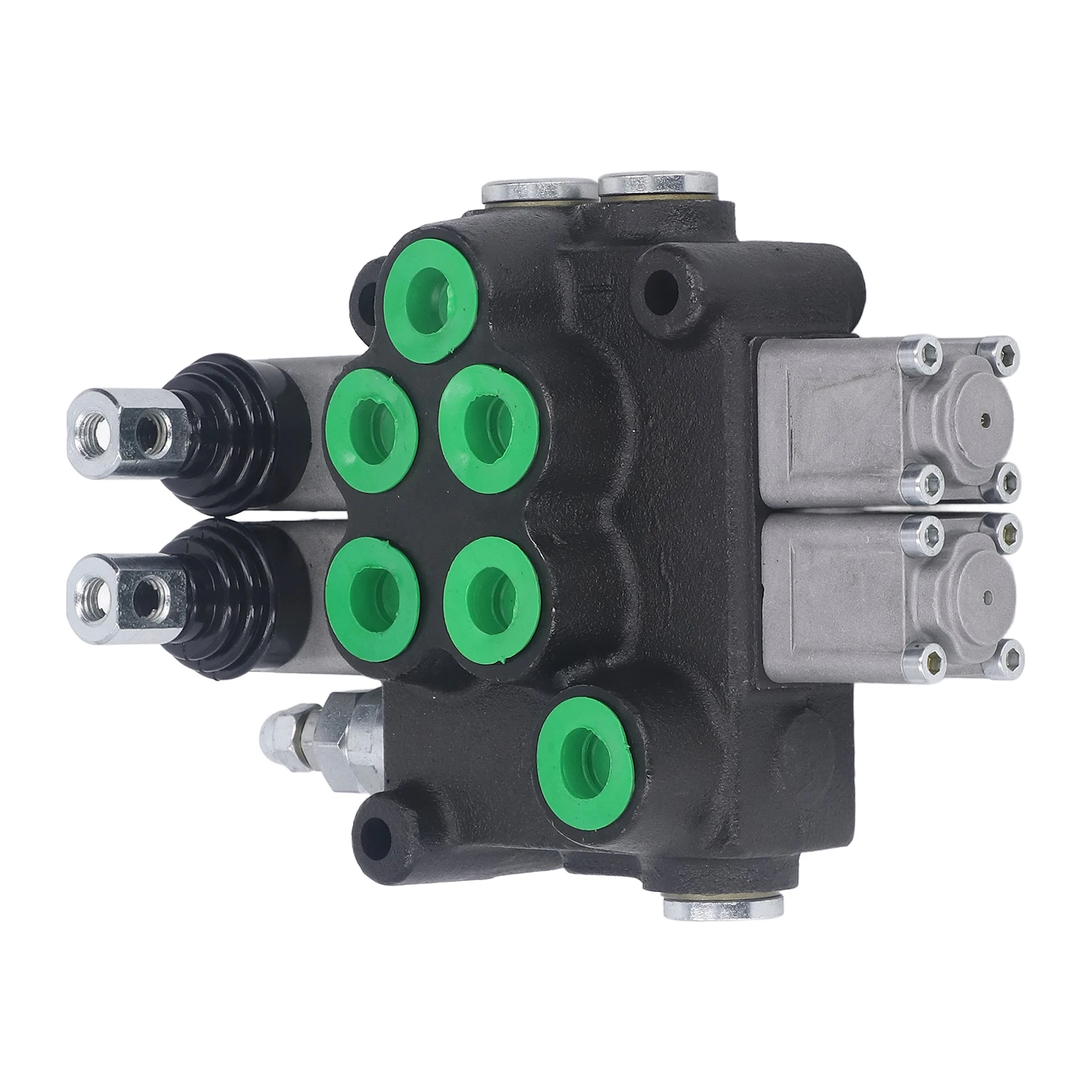 Hydraulic Flow Control Valve Kit 2 Spool Double Acting Multi Way Directional Valves Tractor Accessory