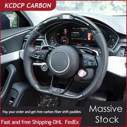 Carbon Fiber Steering Wheel For Audi TT R8 TTRS TTS MK2 MK3 8P Steering Wheel Control