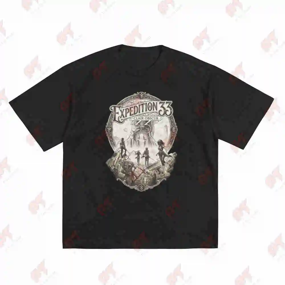Expedition 33 Clair Obscur Vintage Cabinet 90s Turn Based RPG Short Sleeve Tee 100% Cotton T-Shirt
