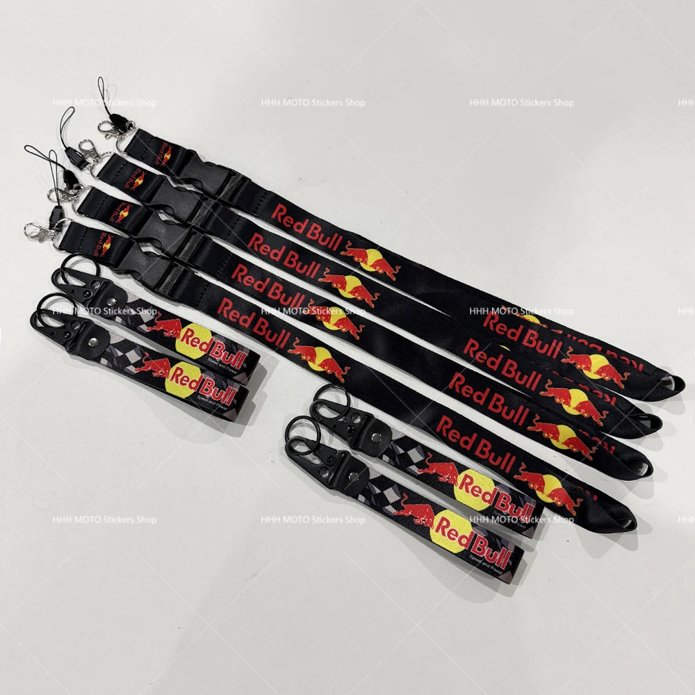 

1PC for Red Bull Motorcycle Keychain Double Sided Printing Car Decorative Keychain Mobile Phone Charm Men's Gift