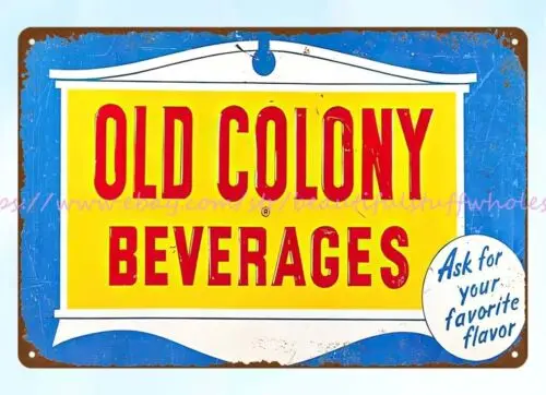 Old Colony Beverages metal tin sign paintings and prints