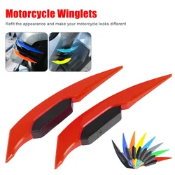1Pair Universal Motorcycle Winglet Aerodynamic Spoiler Wing with Adhesive Motorcycle Decoration Sticker for Motorbike Scooter