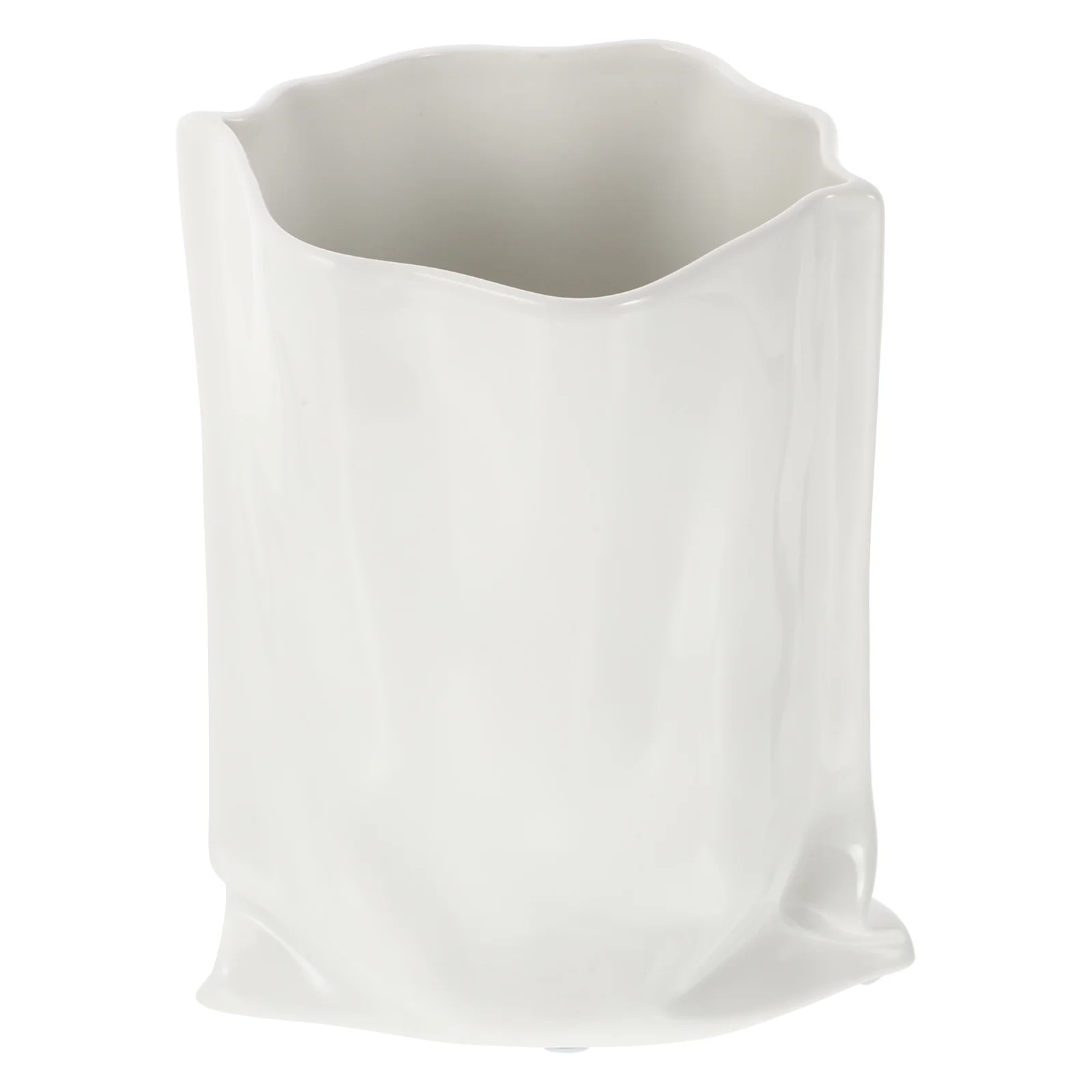 

Bag Shaped Ceramic Vase Creative Desktop Flower Container Decorative Simple Style Flower Arrangement Craft Vase