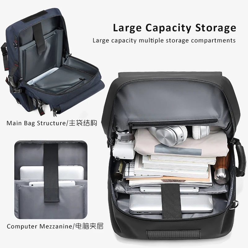 Imagem -03 - Mochila de Grande Capacidade para Homens Bolsa Anti Roubo para Laptop Bolsa de Montanhismo Viagem Negócios Bolsa de 17