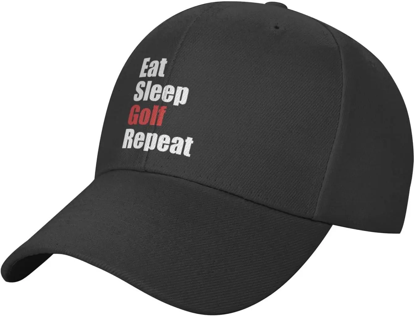 Eat Sleep Golf Repeat Funny Soft Baseball Cap Perfect for Adding a Playful Touch to Your Outfits