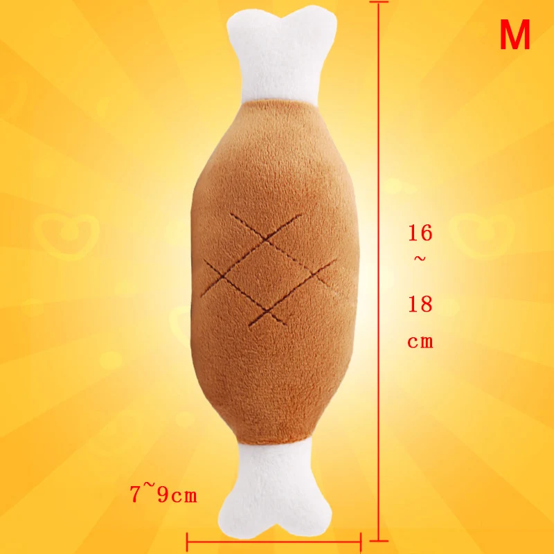 1pc Plush Squeaky Bone Dog Toys Bite-Resistant Clean Dog Chew Puppy Training Toy Soft Banana Carrot And Vegetable Pet Supplies