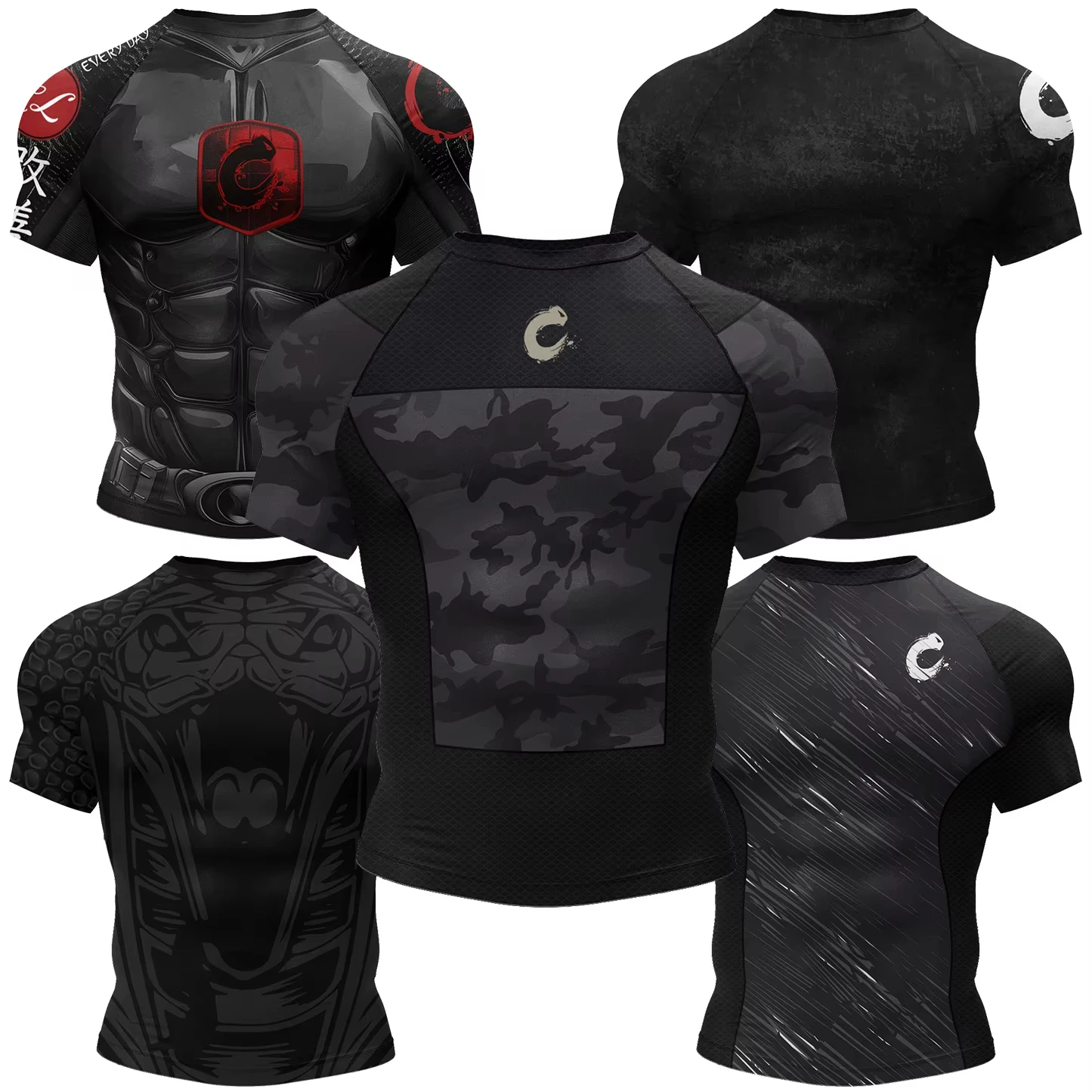 كودي لوندين MMA No gi Bjj جيو جيتسو كيك بوكسينغ التدريب Rashguard البوليستر دنة ضغط التسامي الرياضة الرجال تي شيرت