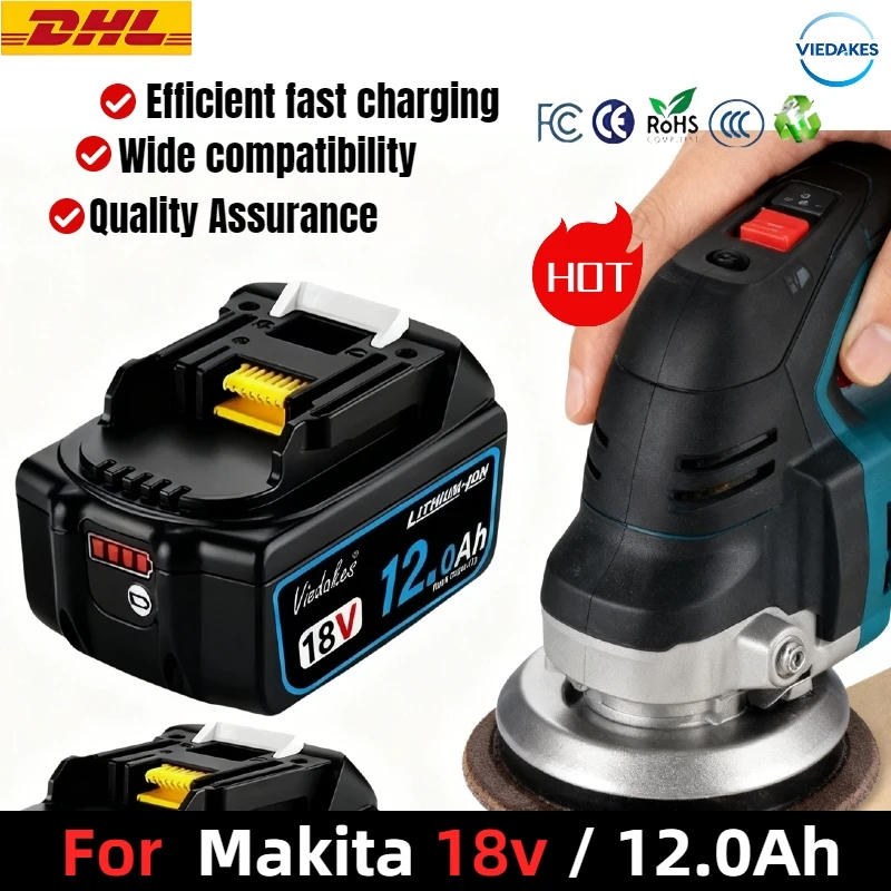 

DHL Delivery For Makita 18V Battery 12.0Ah, More Power and Longer Life for High-Demand for Makita 18V Tools.