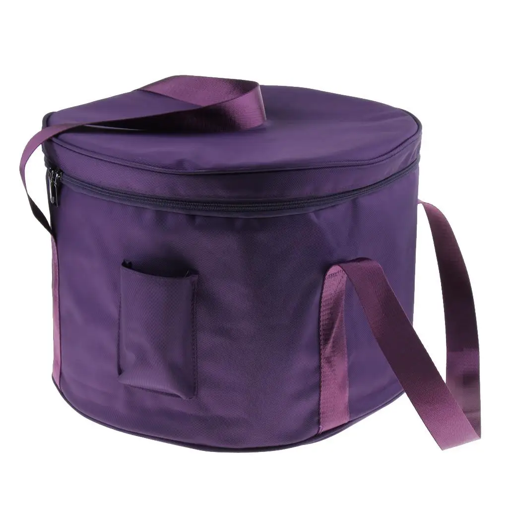 Portátil Handmade Cotton Singing Bowl, Travel Case com alça, Roxo escuro