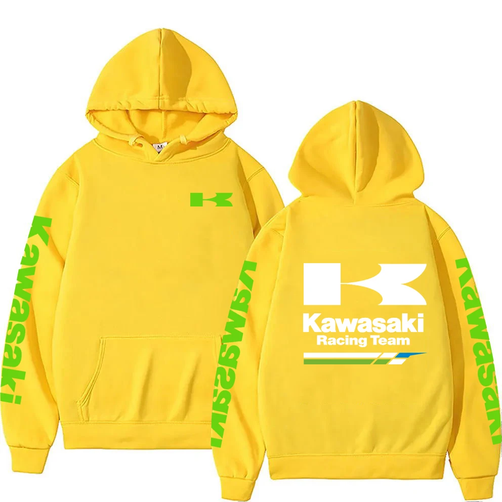 Spring And Autumn Men's Kawasaki Motorcycle Logo Print Sports Hoodies Women's Casual Fashion Pullover Couple Street Sweatshirts