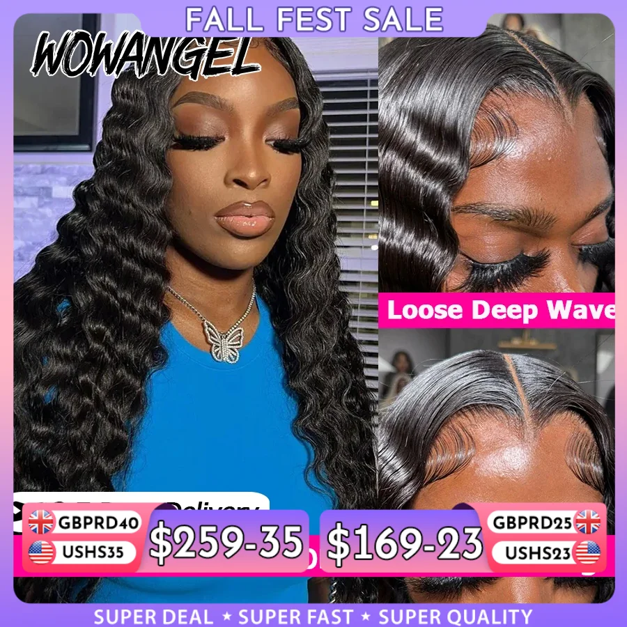250 % lockere, tiefe Wellen-Echthaar-Perücken, vorgezupft, 13 x 6 HD-Vollfront-Perücken, 100 % Echthaar, lockige Lace-Front-Perücken für schwarze Frauen