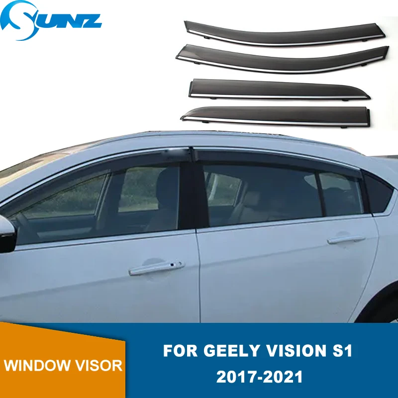 

Side Window Deflector For Geely Vision S1 2017 2018 2019 2020 2021 Window Visor Rain Guard Weather Shield Awning Shelter SUNZ