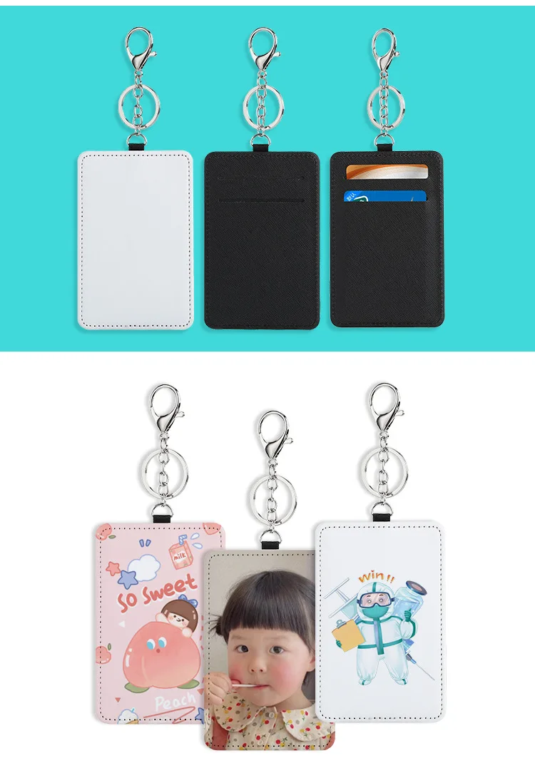 20-pcs-sublimation-blanks-pu-leather-picture-frame-portable-transit-card-holder-id-badge-holder-for-diy-bag-gift-crafting