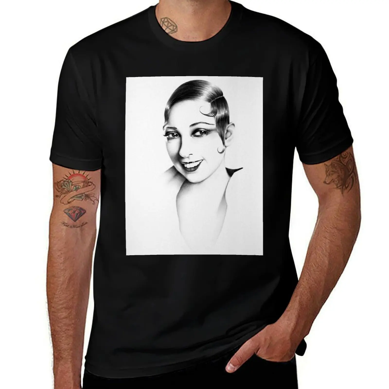 

Josephine Baker Minimal Portrait T-Shirt customizeds anime figures luxury t-shirt oversized t shirt men