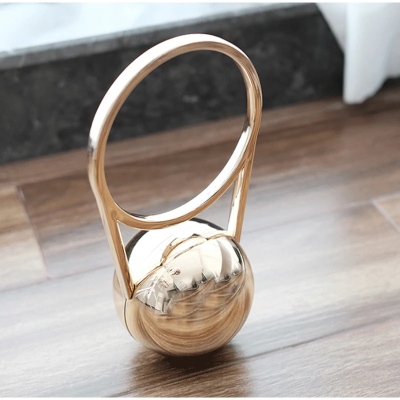 Luxury Designer Evening Clutch With Ball Handle Acrylic Women Handbag Creative High-end Bowling Wedding Purses Party Tote Ladies