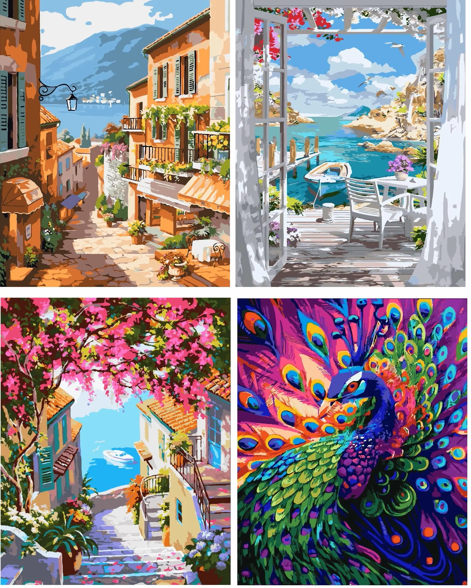 40x50CM DIY Paint By Numbers on Canvas Handmade Painting Kits Frameless Acrylic Paint Oil Painting Gift for Adults Home Decor