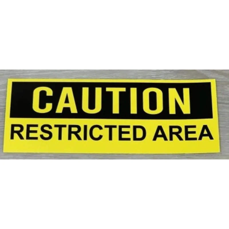 Car decoration stickers  FOR Caution Restricted Area Bumper Sticker funny tailgate warning hazard  20CM PVCKK