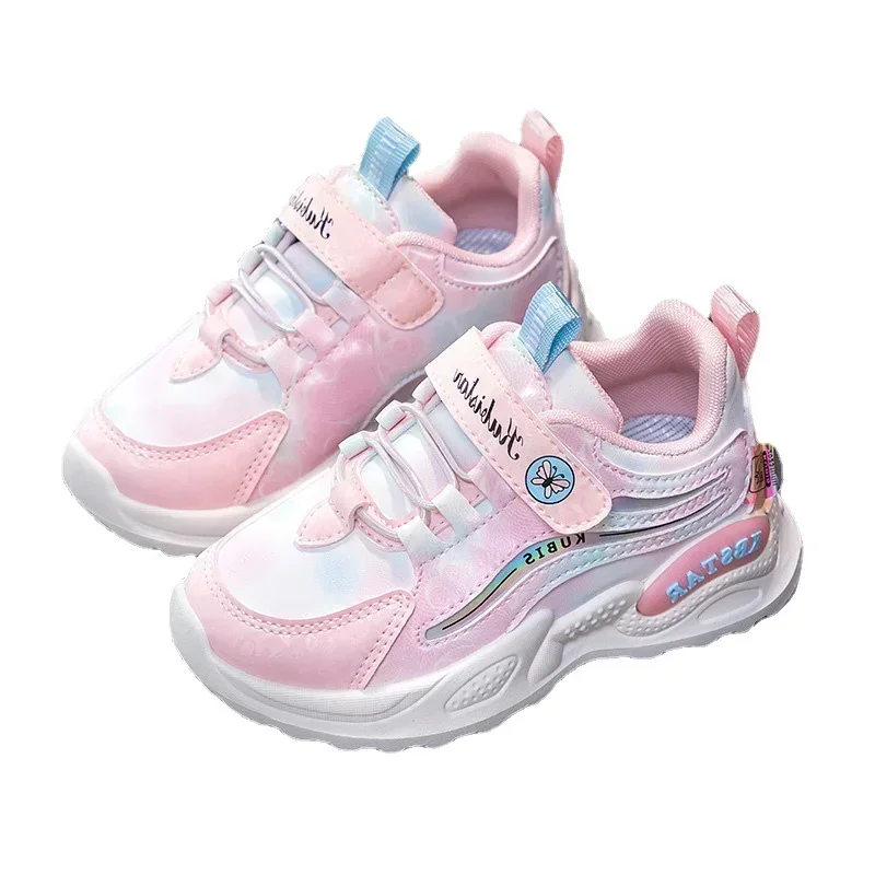 

Children's Tennis for Kids Girls Fashion Sneakers 4-9y Toddlers Sports and Running Shoes Breathable Mesh PINK,PURPLE