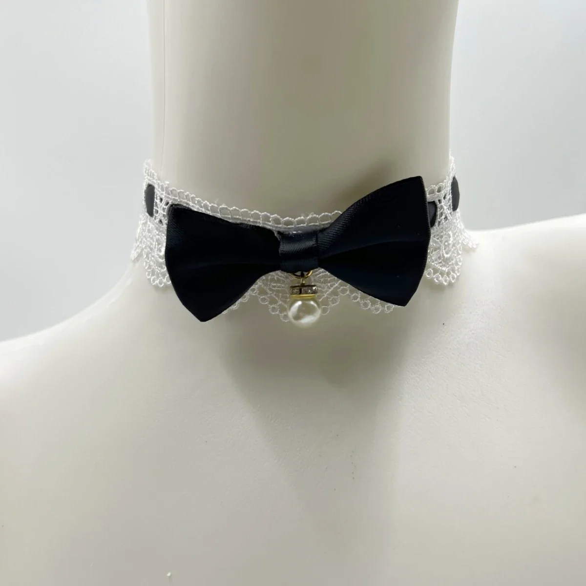 Collier ras du cou en dentelle noire avec pompon en cristal pour femmes et filles, style Boho, gothique victorien, Steampunk, bijoux d'Halloween, Loli foncé