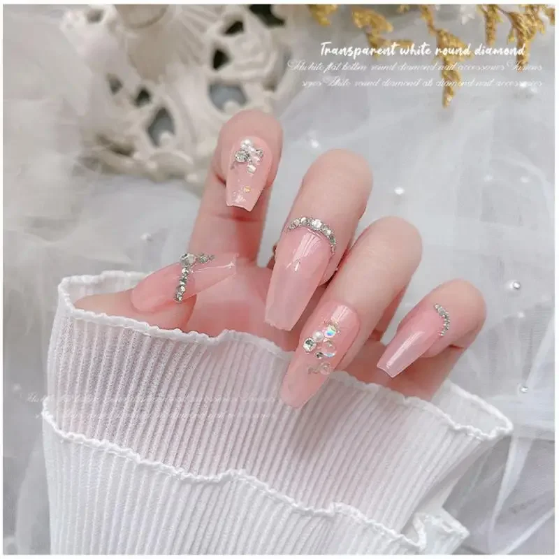 Swarovsky cristal transparente AB Flatback Glass Nail Art Rhinestone Nail Strass tamaño mixto pegamento de diamantes de imitación sin fijación en caliente