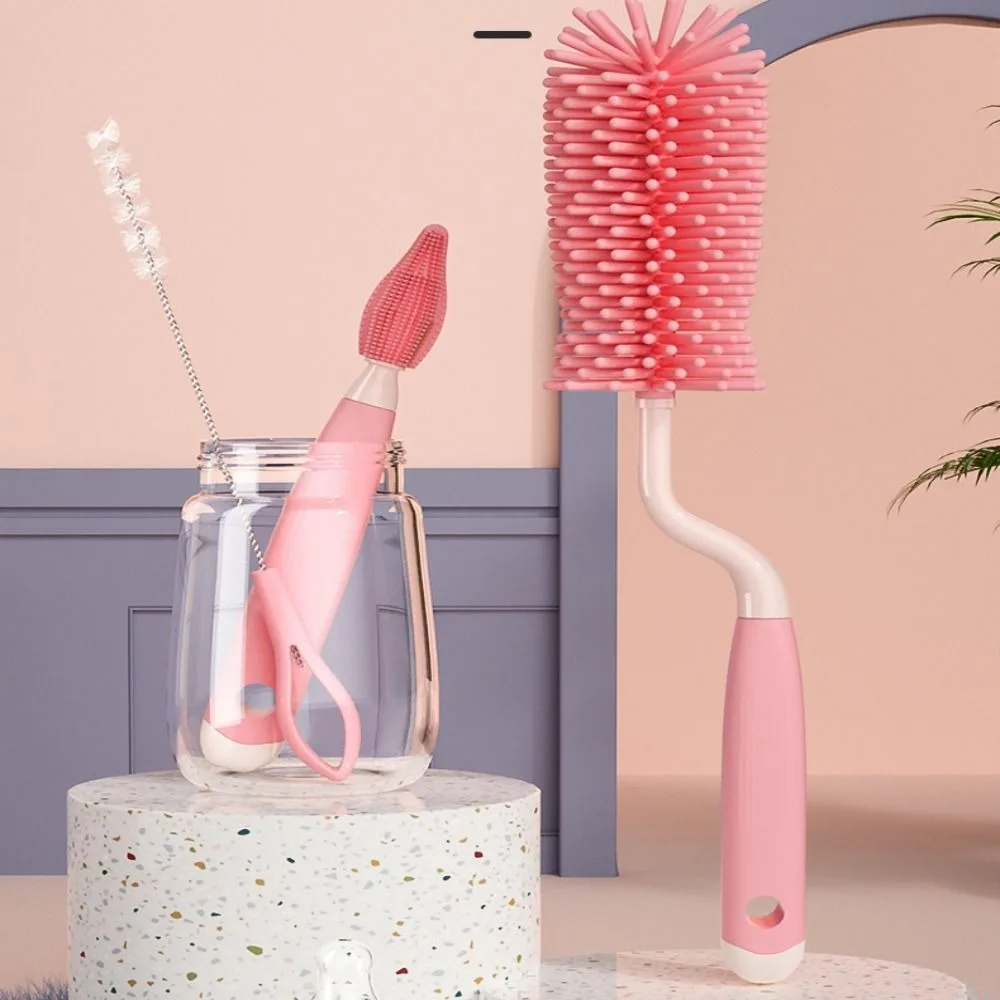 Kitchen Tool 360 Degree Glass Cup Washing Straw Scrubber Bottle Cleaning Brush Small Brush  Pacifier