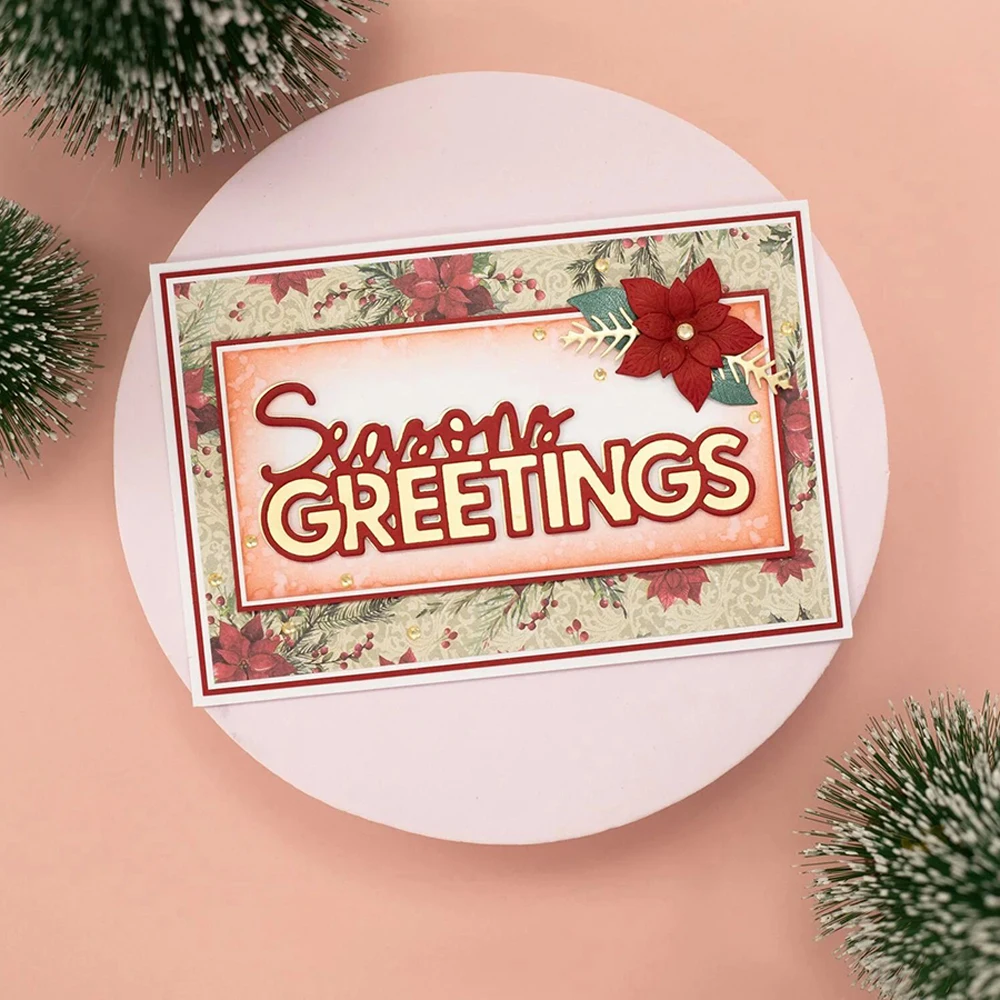 Lucky Goddess Metal Cutting Dies Christmas Sentiment Diy Scrapbooking Photo Album Decorative Embossing Paper Card Crafts