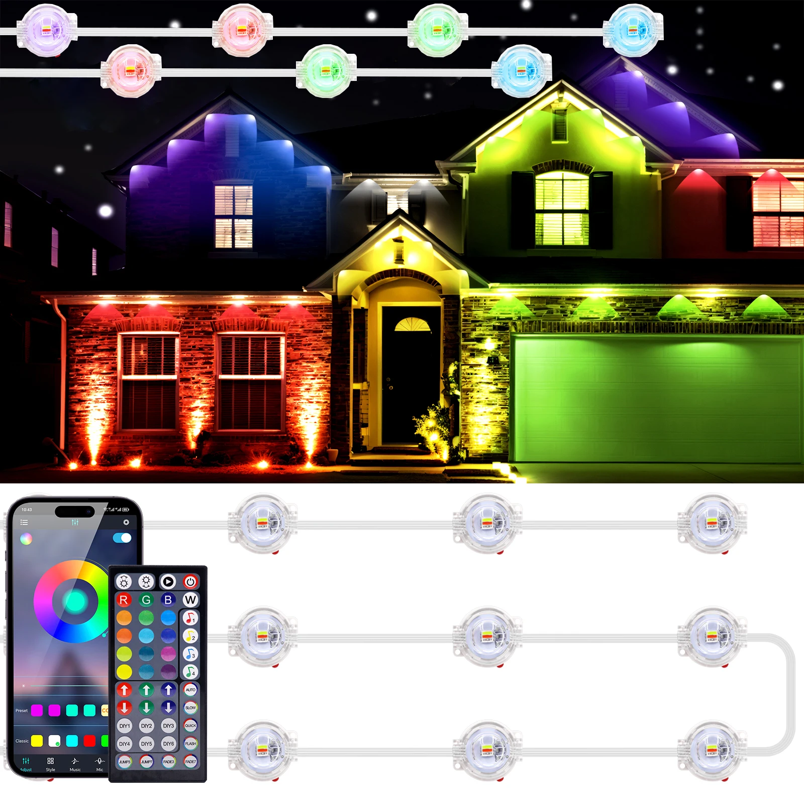 15m-30m-60m-rgbcct-軒下ライト-アプリ＆リモコン-ip67-屋外用ledストリングライト-家庭用-クリスマス-屋根-diy-ホリデー照明