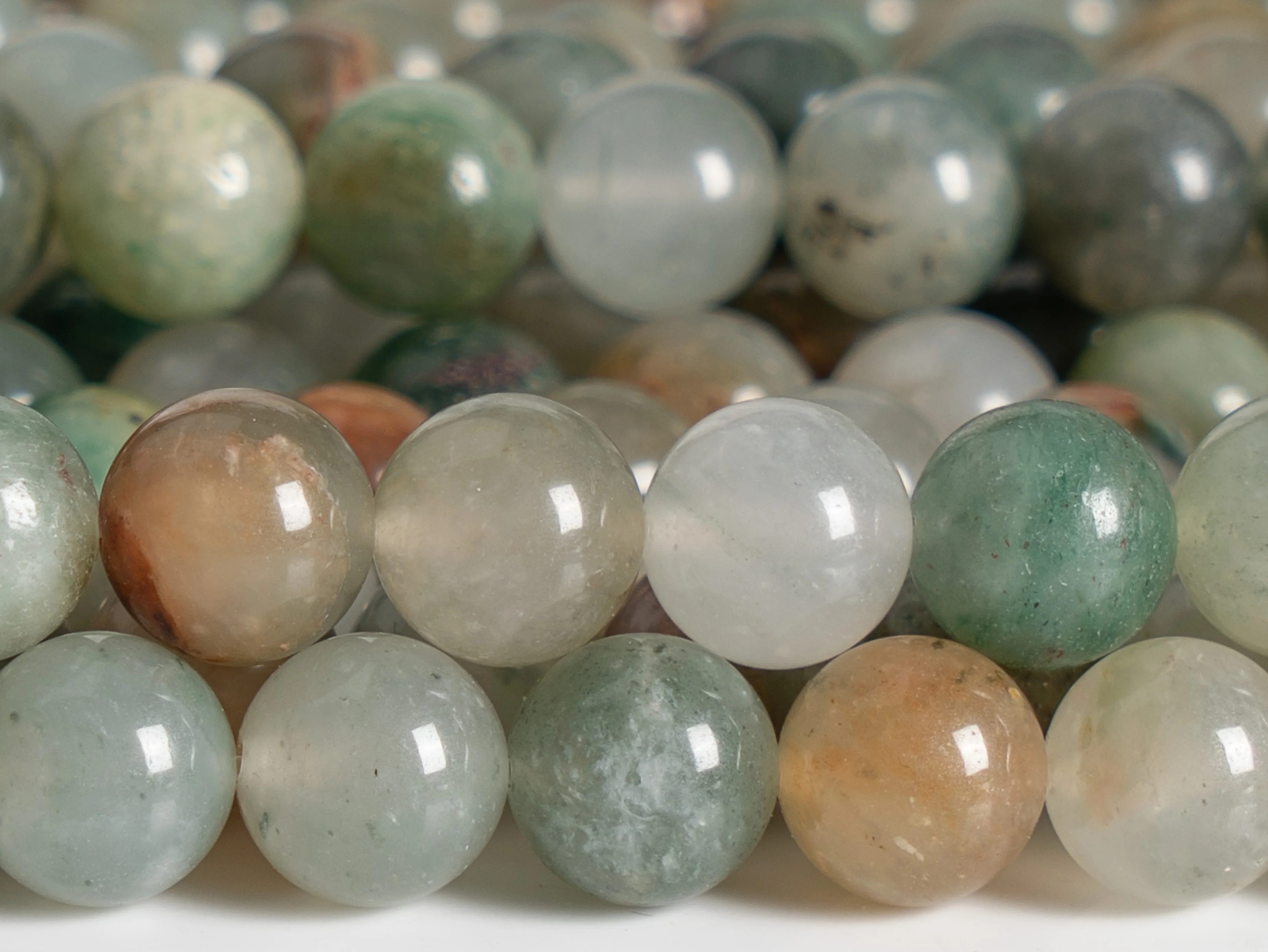 Genuine Natural Multicolor Moss Agate Beads Grade AAA Gemstone  Loose Beads Round Size Options 4/6/8/10mm for Jewelry Making